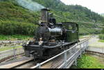 DFB - Dampflok HG 2/3 6 auf der Drehscheibe in Gletsch am 26.07.2026