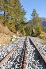 Kurz oberhalb Bhf Oberwald ist die Strecke bereit fr den Betrieb.