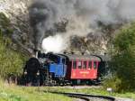 DFB - Dampfzug unterwegs mit der Lok HG 3/4 1 am 25.09.2009