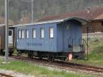 Personenwagen der Furka Bergstrecke mit der Betriebsnummer 2420 auf einem Abstellgleis in Interlaken Ost. Die Aufnahme stammt vom 14.04.2012.