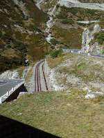 Kehrtunnelausfahrt der DFB kurz vor Gletsch, 2.10.11