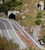 Einfahrt in den Kehrtunnel Richtung Gletsch, 2.10.11