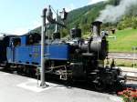 DFB - Dampflok HG 3/4  1 im Bahnhof Oberwald am 17.08.2013