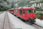HGm 4/4 62 am 4.9.2016 in Gletsch. (Fotografiert aus der offenen Plattform eines Reisezuges)