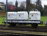 DSF - Güterwagen Lgms 702 / P 566051 abgestellt im Bahnhof von Rheinfelden am 31.01.2021
