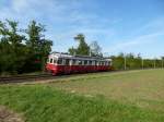 Der BDe 4/4 2 des Vereins Depot und Schienenfahrzeuge Koblenz (DSF) ist am 21.09.2013 zwischen Koblenz und Laufenburg unterwegs.