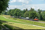 Überfuhr DVZO Ee 3/3 16363 mit GmP nach Besuch des Bahnparkfestes in Brugg am 28.