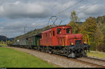 DVZO Nebenbahntreffen Bauma 2016: De 6/6 15301 mit GmP bei Saland.