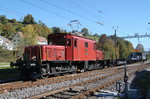 DVZO Nebenbahntreffen in Bauma.Das Seetal Krokodil De6/6 15301(1926)mit einem Güterzug.16.10.16