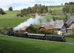 VHE: Huttwiler Dampftage 2017.
Impressionen vom 7. Oktober 2017.
DVZO Dampfzug auf der Fahrt nach Sumiswald bei Dürrenroth.
Foto: Walter Ruetsch