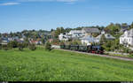 125 Jahre rechtsufrige Zürichseebahn Rapperswil - Zürich am 29. September 2019.<br>
DVZO Eb 3/5 9 mit Extrazug Zürich Tiefenbrunnen - Rapperswil vor den Villen der Goldküste zwischen Uerikon und Feldbach.