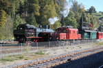 DVZO Nebenbahntreffen in Bauma.BT Lok Eb3/5 9(J.A.Maffei 1910)vom DAMPF LOKI CLUB Herisau und das Seetal Krokodil De6/6 15301(1926)am 16.10.16