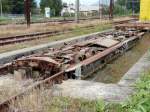 FM -  Rollschemel Ua 8336 Abgstellt im Bahnhofsareal von Castione am 21.09.2008