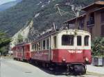 FM Extrazug 5 Cama Castione-Arbedo vom 02.09.1995 Einfahrt Castione-Arbedo mit Triebwagen ABe 4/4 42 - BDe 4/4 491