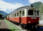 FM Extrazug 3208 fr GRAUBNDEN TOURS Castione-Arbedo - Cama vom 29.08.1997 Einfahrt Grono mit Triebwagen ABe 4/4 42 - B 21 - B 2060 - A 1102.