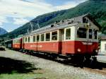 FM Extrazug 3208 fr GRAUBNDEN TOURS Castione-Arbedo - Cama vom 29.08.1997 abfahrbereit in Grono mit ABe 4/4 42 - B 21.