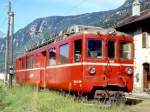 RhB Gepcktriebwagen BDe 4/4 491, Ue1958, 700Kw, 41,00t, 16 Pltze, am 29.08.1995 in San Vittore. Hinweis: heute bei FM