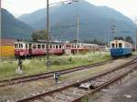 Ferrovia Mesolcinese(ehem.Bellinzona-Mesocco Bahn,BM/RhB)Rangiermanver von ABe 4/4 No.41 in Castione/TI am  21.07.02