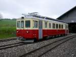 La Traction - Triebwagen CFe 4/4 601 (ex CJ) im Areal von La Traction in Pre Petit-Jean am 16.05.2014