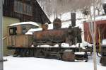 Dampflokomotive GWZ 3 abgestellt in Le Chlet (Le Locle).