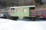 Gterzugbegleitwagen Sputnik, aufgenommen am 21.03.2009 in Le Locle.