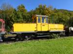 VES + BD&S - Gelbe Oldtimer Rangierlok abgestellt in Heimishofen am 09.10.2014