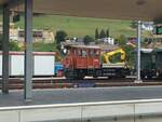 VHE Baudienstlokomotive in Huttwil.
Die Lokomotive war früher im Besitz der SBB 