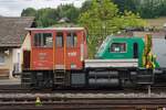 VHE Tm 9527 steht am 19 Mai 2026 in Huttwil abgestellt.