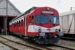 Der RBDe 566 I 222 des VPM am 16.7.23 nach einem Unterhalt vor dem Depot in Balsthal.