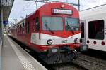 Der Bt 922 des VPM am 27.4.24 bei einem Zwischenstopp im Bahnhof Murten.