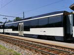 Goldenpass MOB - Personenwagen 2 Kl. Bs 237 in den Neuen Farben der MOB im Bahnhof von Schönried am 26.08.2017