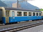 MOB - 2 Kl. Personenwagen B 218 im Bahnhof von Zweisimmen am 29.07.2007