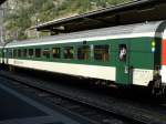 SBB - 2 Kl. Personenwagen B  50 85 21-95 197-2 im Bahnhof von Brig am 20.09.2007