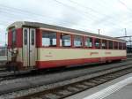 Travys - 2 Kl. Personenwagen B 35 im Bahnhofsareal der Travys in Yverdon les Bains am 19.01.2008