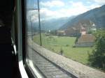 Kurz nach Arth-Goldau auf der Gotthardstrecke im Eurocity Cisalpino Verdi nach Milano C.le