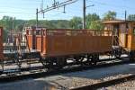  Fhrerstandsfoto  von der Handhebeldraisine beim Streckenjubilum Waldshut–Turgi am 23. August 2009 im Bahnhof Koblenz. Ein wunderschn rekonstruierter III. Klasse-Wagen der Spanisch-Brtli-Bahn von seiner Schattenseite.