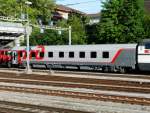 Russland - Schlafwagen der Russischen Bahn (WLABmz 62 85 78-90 003-5)zum Test unterwegs auf dem Schweizer Schienennetz in Bern am 23.06.2012 .. Foto wurde aus einem Fahrendem Regio aus gemacht..
