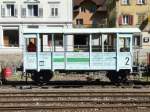 SBB - Abrucharbeiten beim Dienstwagen X 40 85 94 02 012-2 im Bahnhofsareal in Erstfeld am 20.09.2012