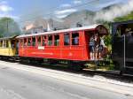 BC - Personenwagen Nr.21 ex CEV unterwegs in einem Dampfzug bei Blonay am 06.07.2014