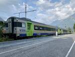 Mehrere ausrangierte EW III Wagen der BLS am 21.7.21 hinter dem Bahnhof Inteeöaken Ost abgestellt.