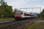 IC Steuerwagen Bt 50 85 28-94 988-8 durchfährt den Bahnhof Hornussen. Die Aufnahme stammt vom 25.09.2021.
