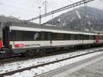 SBB - Gepckwagen D 50 85 92-75 300-0 im Bahnhof Chur am 04.12.2009