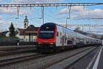 IC 2000 Steuerwagen Bt 50 85 26-94 922-9 durchfährt den Bahnhof Rupperswil. Die Aufnahme stammt vom 07.02.2022.
