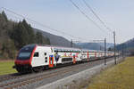 IC 2000 Steuerwagen Bt 50 85 26-94 939-3 fährt Richtung Bahnhof Tecknau. Die Aufnahme stammt vom 12.03.2022.