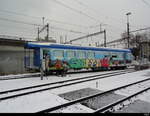 asm Seeland - ex MOB / ex tpf B 208 Soup-y-Rail abgestellt im asm Güterbahnhof in Biel am 2024.01.09
