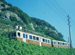 Chemin de fer Aigle–Leysin (AL)_BDeh 4/4 302 + Bt 352 in den Weinbergen Richtung Leysin__06-09-1976