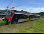 SBB - Ausrangierter Steuerwagen 2 Kl.  Bt 50 85 29-35 954-1 abgestellt im Areal von SBB Historic in Olten am 21.05.2022