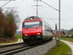 SBB - RE unterwegs nach Bern bei Lyssach am 09.04.2013