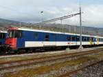 SBB - Ausrangierter Steuerwagen BDt 50 85 82-33 936-4 abgestellt in Cornaux am 11.03.2012 .. Foto wurde von auserhalb der Geleise aus gemacht ..