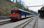 Regio 6541/6540 beim Wenden in Gnsbrunnen. Planmssig verkehrt hier ein 3-teiliger NPZ. Heute wurde der NPZ Bt durch einen lteren Steuerwagen ersetzt, nhmlich durch einen BDt EWII, 50 85 82-33 932-3. Dahinter sind noch der AB EWII, 50 85 39-35 008-3, und der RBDe 560 107-5, 13.04.2012.